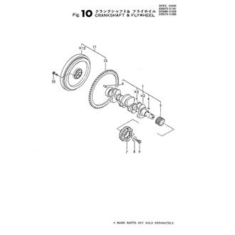 FIG 10. CRANKSHAFT & FLYWHEEL