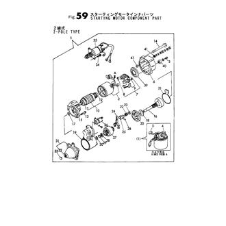 FIG 59. STARTING MOTOR COMPONENT PART(2 POLE TYPE)