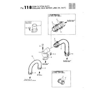 FIG 118. COOLING SEA WATER LINE(IN.OUT)