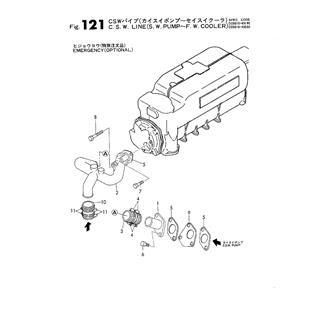 FIG 121. C.S.W.LINE(S.W.PUMP-F.W.COOLER