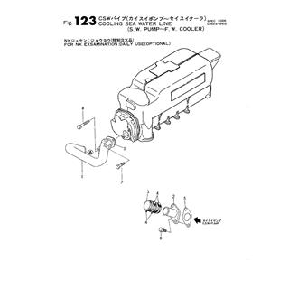 FIG 123. C.S.W.LINE(S.W.PUMP-F.W.COOLER