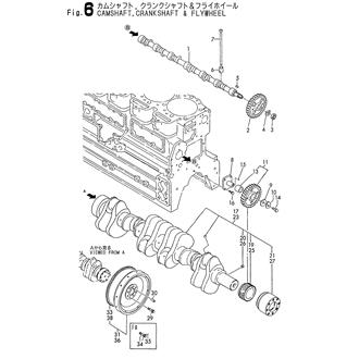 FIG 6. CAMSHAFT,CRANKSHAFT & FLYWHEEL