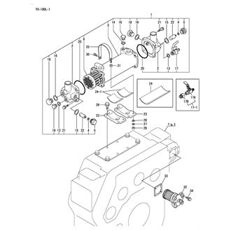 FIG 18. LUB. OIL COOLER & FILTER(YX-180L-1)