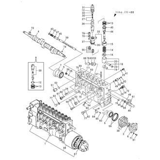 FIG 83. FUEL INJECTION PUMP(R-SIDE,W/DAMPING VALVE)(PREVIOUS)