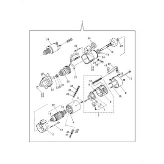 FIG 127. STARTING MOTOR COMPONENT PART(L-SIDE)