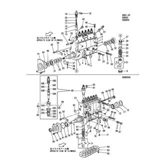 FIG 50. FUEL INJECTION PUMP COMPONENT PARTS