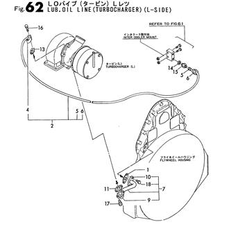 FIG 62. LUB. OIL LINE(TURBOCHARGER)(L SIDE)