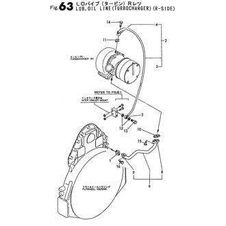 FIG 63. LUB. OIL LINE(TURBOCHARGER)(R SIDE)