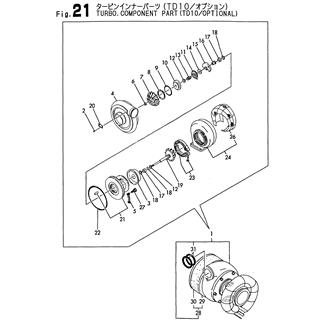 FIG 21. TURBOCHARGER COMPONENT PART(TD10/OPTIONAL)