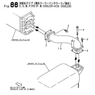 FIG 66. COOLING SEA WATER PIPE(FRESH WATER COOLER-AIR COOLER)