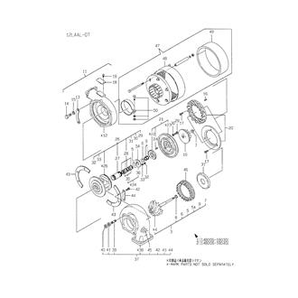 FIG 4. PARTS OF RU110 TURBOCHARGER