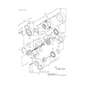 FIG 5. PARTS OF RU110 TURBOCHARGER