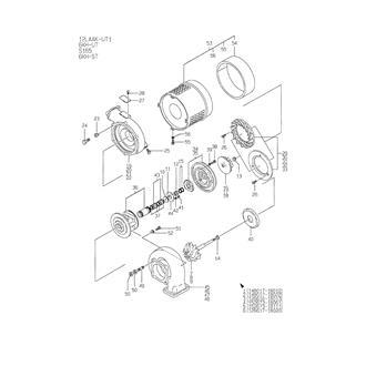 FIG 16. PARTS OF RU110-1 TURBOCHARGER