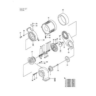 FIG 17. PARTS OF RU110-1A TURBINE(12LAAK, 6KH, S165)