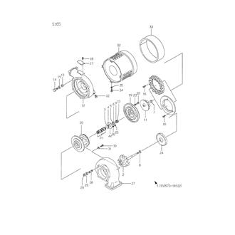 FIG 18. PARTS OF RU110-1A TURBOCHARGER