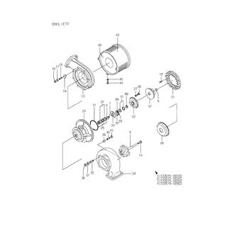 FIG 28. PARTS OF RU140 TURBOCHARGER