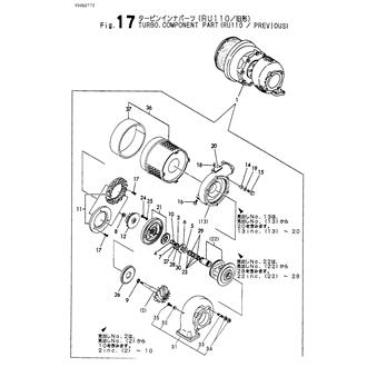 FIG 17. TURBOCHARGER COMPONENT PART(RU110/PREVIOUS)