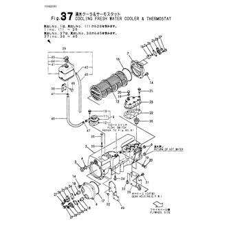 FIG 37. COOLING FRESH WATER COOLER & THERMOSTAT