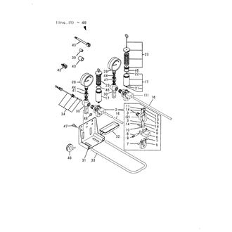 FIG 13. HYD. OIL PUMP(P24) & PRESSURE GAUGE