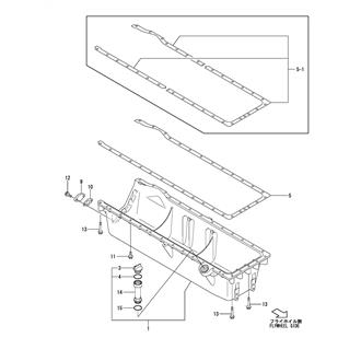 FIG 3. OIL SUMP(DIPSTICK ONE SIDE EQUIPMENT)(WITHOUT WING PUMP SPEC.)