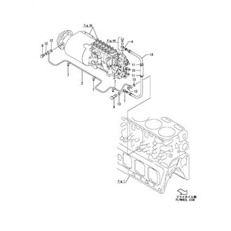 FIG 26. LUB. OIL PIPE(FUEL INJECTION PUMP INLET)(NK SPEC.)