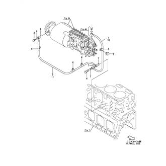 FIG 25. LUB. OIL PIPE(FUEL INJECTION PUMP INLET)(JCI, JG SPEC.)