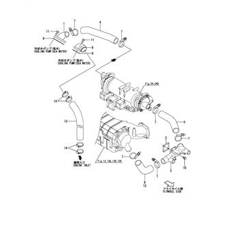 FIG 33. COOLING PIPE(SEA WATER)(PUMP - INTER COOLER)(JCI SPEC.)