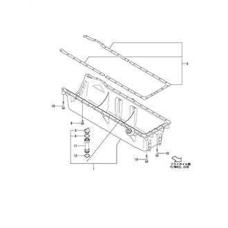 FIG 84. (3C)OIL SUMP(DIPSTICK BOTH SIDES EQUIPMENT)(WITH WING PUMP SPEC.)