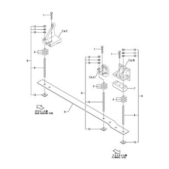 FIG 93. (5C)ENGINE SET PARTS(MGN80B)(WOODEN & FRP VESSEL)