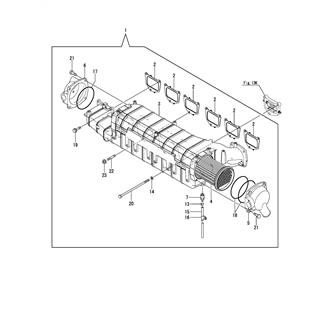 FIG 102. (13A)SUC. MANIFOLD & INTER COOLER(WITH HEATER)(WITHOUT INST. PANEL)(JCI)