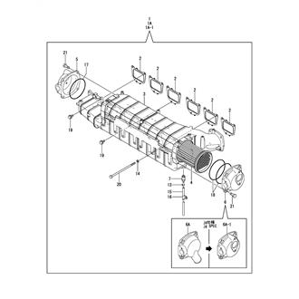 FIG 103. (13B)SUC. MANIFOLD & INTER COOLER(WITHOUT HEATER)(WITHOUT INST. PANEL)(JG, NK)