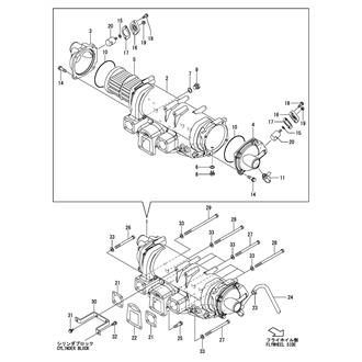 FIG 116. (24A)LUB. OIL COOLER(WITHOUT INSTRUMENT PANEL)(JG SPEC.)(TO E03375)