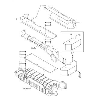 FIG 113. (16A)HEAT-PROOF PLATE(HORIZONTAL EXHAUST)(WITHOUT INSTRUMENT PANEL)