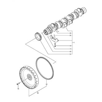 FIG 43. CRANKSHAFT & FLYWHEEL