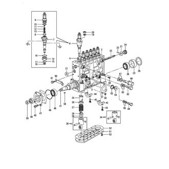 FIG 42. FUEL INJECTION PUMP COMPONENT PARTS(6HA2M-WDT)