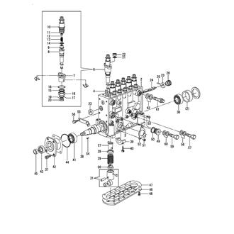 FIG 43. FUEL INJECTION PUMP COMPONENT PARTS(6HA2M-WHT)