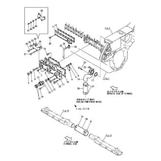 FIG 32. COOLING PIPE(FRESH WATER)(PUMP - CYLINDER)