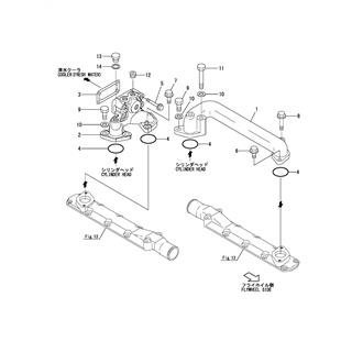 FIG 110. (33A)COOLING PIPE(FRESH WATER)(HEAD OUT - F.W. COOLER INLET)(YANMAR INSPECTION)