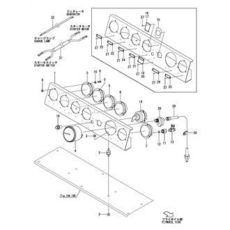 FIG 131. (56D)INSTRUMENT PANEL(ENGINE ATTACHED)(WITH FUEL OIL PRESSURE GAUGE)