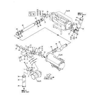 FIG 65. COOLING PIPE(SEA WATER)(PUMP - INTER COOLER - COOLER(FRESH WATER))