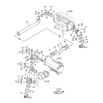 FIG 131. (65A)COOLING PIPE(SEA WATER)(PUMP - INTER COOLER - COOLER(FRESH WATER))(JG)