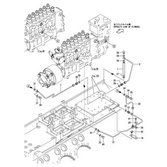 FIG 162. (60A)LUB. OIL PIPE(FUEL INJECTION PUMP)(HYDRAULIC GOVERNOR SPEC.)(FROM E04043)