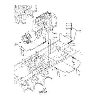 FIG 163. (60B)LUB. OIL PIPE(FUEL INJECTION PUMP)(ELECTRONIC GOVERNOR SPEC.)