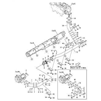 FIG 169. (80A)COOLING PIPE(SEA WATER)(CENTRIFUGAL PUMP INLET - INTER COOLER)