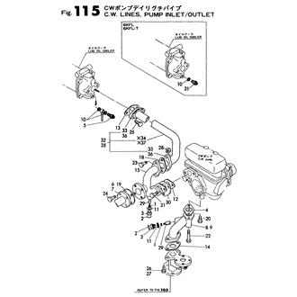 FIG 115. C.W.PIPE,PUMP INLET/OUTLET