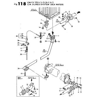 FIG 118. C.W.2-PIPE SYSTEM,SEA WATER