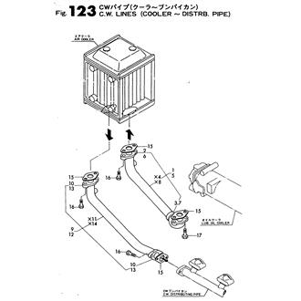 FIG 123. C.W.PIPE(COOLER-DISTRIB.PIPE)