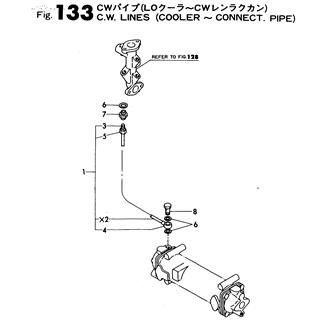FIG 133. C.W.PIPE(COOLER-CONNECT.PIPE)