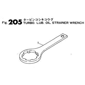 FIG 205. TURBO.LUB.OIL STRAINER WRENCH