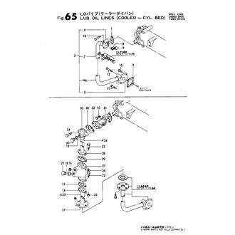 FIG 65. LUB.OIL LINES(COOLER-CYL. BED)